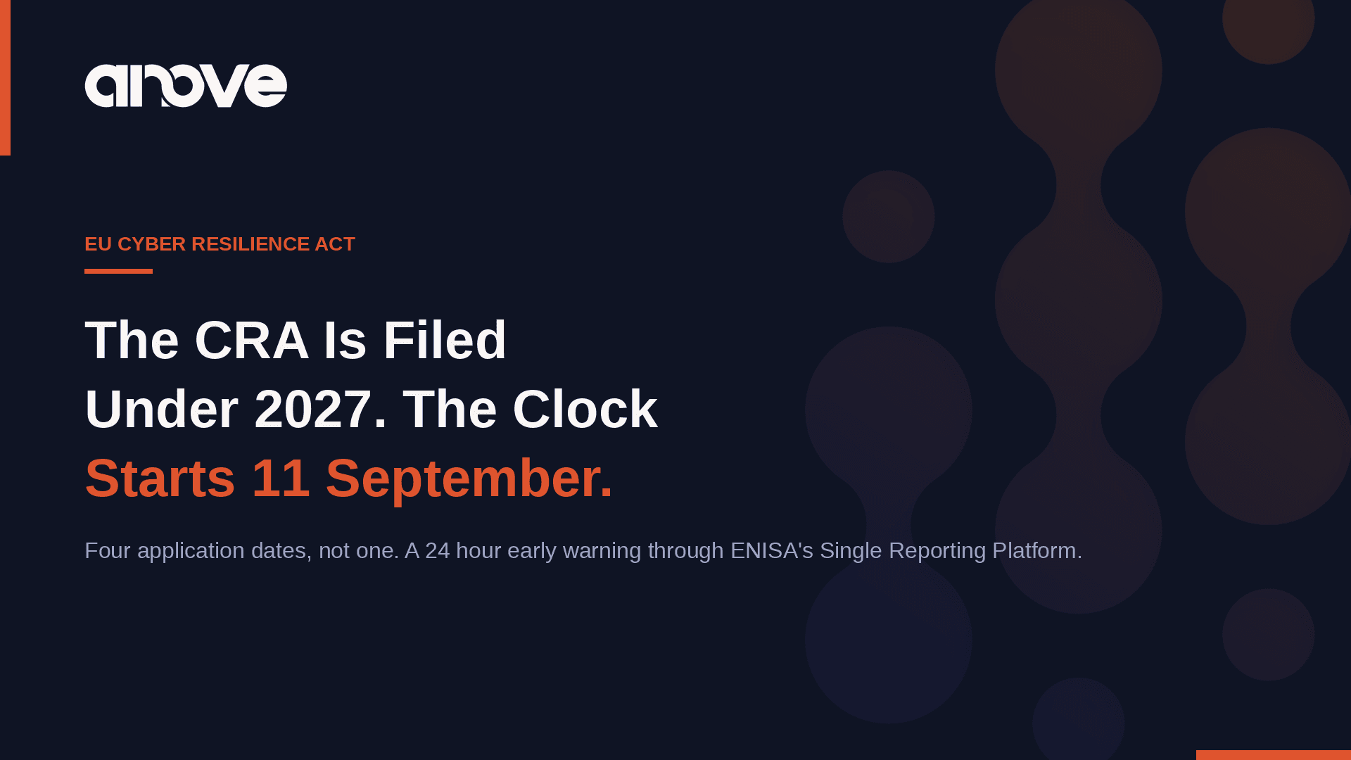 The Cyber Resilience Act Is Filed Under 2027. Its 24 Hour Clock Starts on 11 September.